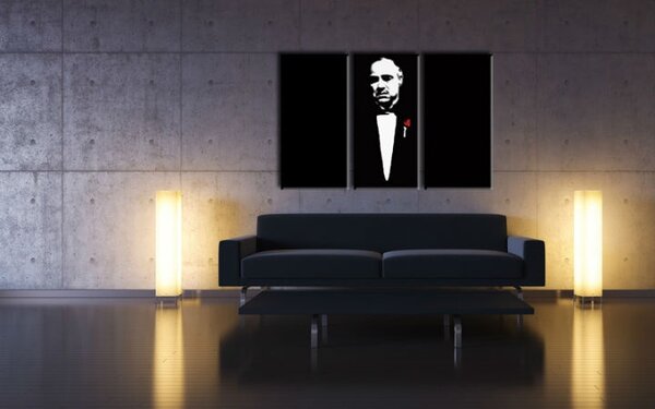 Ručně malovaný obraz POP Art Marlon Brando 3 dílná girlanda