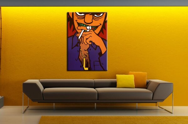 Ručně malovaný obraz POP Art Gorillaz 1 kus gor