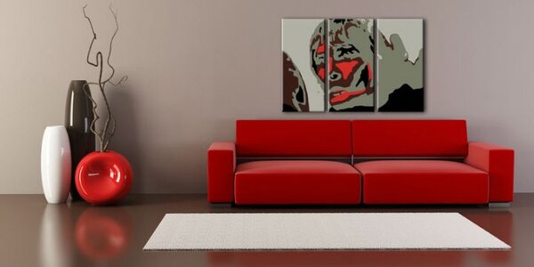 Ručně malovaný obraz POP Art Ian Brown 3 kusy ibb