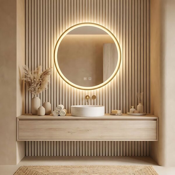 Rea Rea, Zrcadlo LED 70cm MMJ Gold, HOM-02502