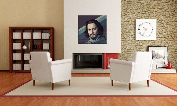 Ručně malovaný obraz POP Art Johnny Depp1 kus jd