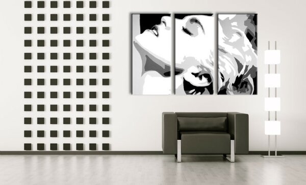 Ručně malovaný obraz POP Art MADONNA 3 díly ma5