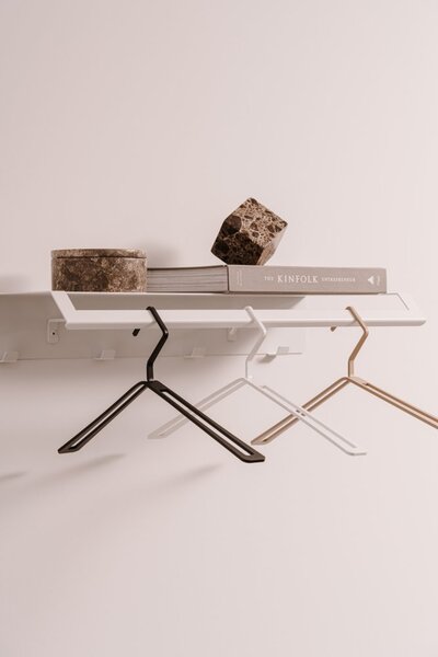 Kovové designové ramínko Gent - sada 3 ks Bílá