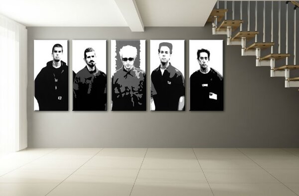 Ručně malovaný obraz POP Art LINKIN PARK 5dílná LP
