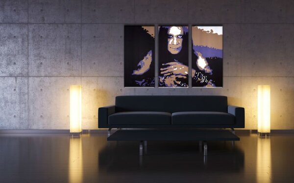 Ručně malovaný obraz POP Art Ozzy Osbourne 3 díly Ozz