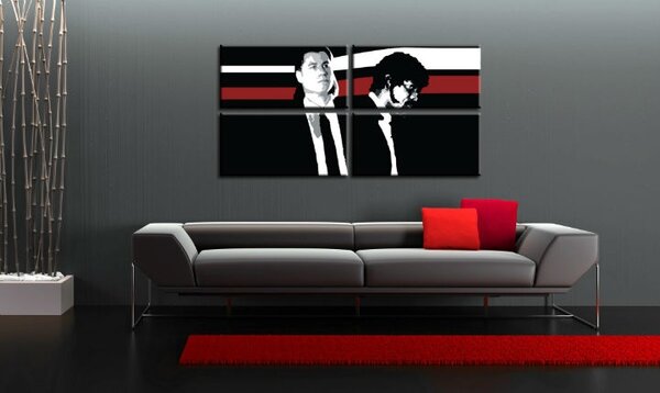 Ručně malovaný obraz POP Art Pulp Fiction 4 kusy pulpu