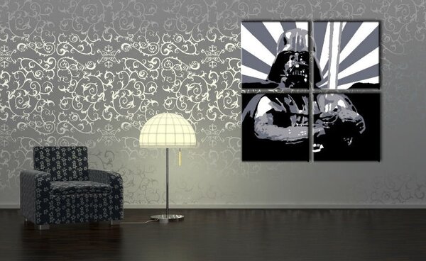 Ručně malovaný obraz POP Art STAR WARS 4 díly sw2