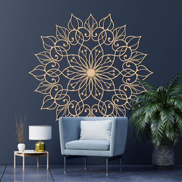 Dřevěná nástěnná dekorace Mandala Lotus | QUASAR: HDF - Javor 20 cm 4394-113018 HDF0247