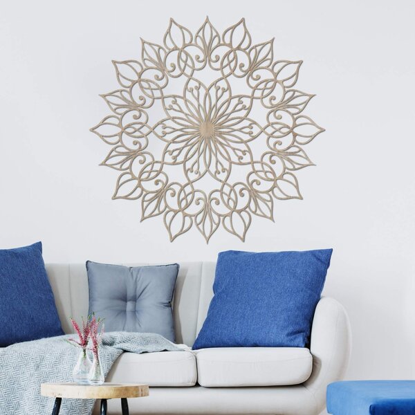 Dřevěná nástěnná dekorace Mandala Lotus | QUASAR: HDF - Javor 20 cm 4394-113018 HDF0247