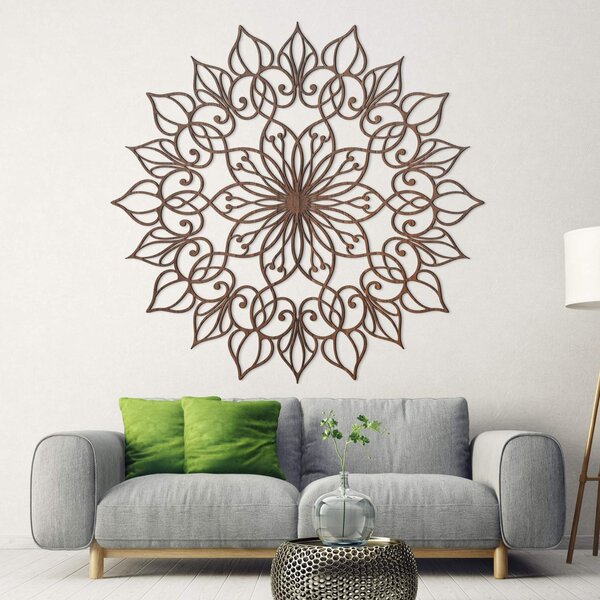Dřevěná nástěnná dekorace Mandala Lotus | QUASAR: HDF - Javor 20 cm 4394-113018 HDF0247