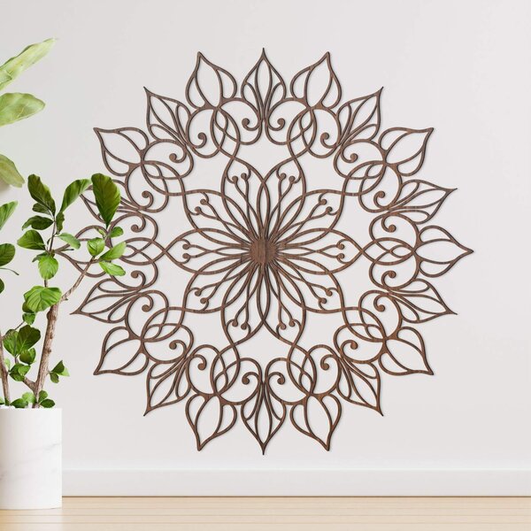 Dřevěná nástěnná dekorace Mandala Lotus | QUASAR: HDF - Javor 20 cm 4394-113018 HDF0247
