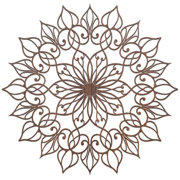 Dřevěná nástěnná dekorace Mandala Lotus | QUASAR: HDF - Javor 20 cm 4394-113018 HDF0247