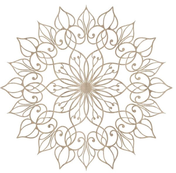 Dřevěná nástěnná dekorace Mandala Lotus | QUASAR: HDF - Javor 20 cm 4394-113018 HDF0247