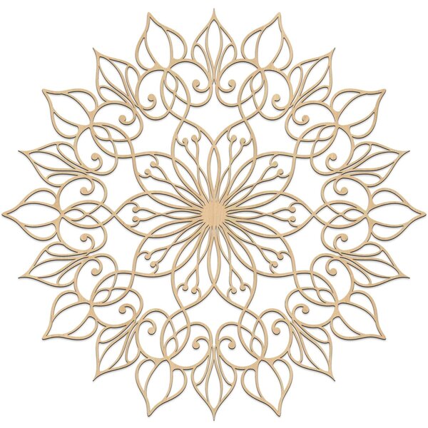 Dřevěná nástěnná dekorace Mandala Lotus | QUASAR: HDF - Javor 20 cm 4394-113018 HDF0247