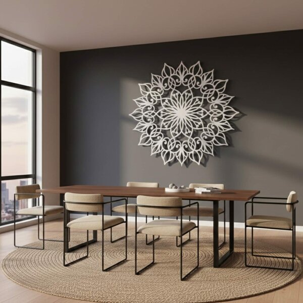 Dřevěná nástěnná dekorace Mandala Lotus | QUASAR: HDF - Javor 20 cm 4394-113018 HDF0247