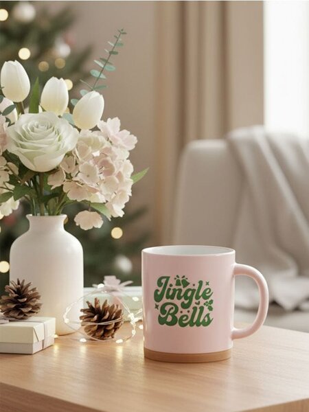 Sinsay - Vánoční hrnek s nápisem „Jingle Bells“ - červená