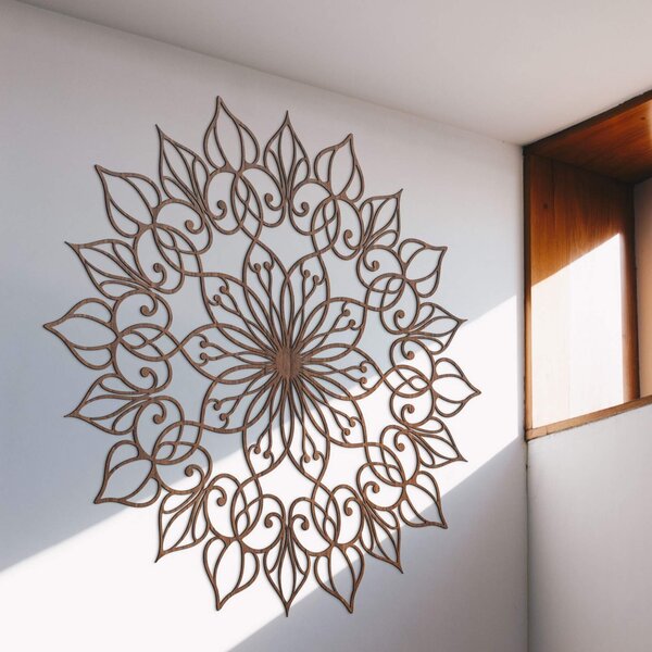 Dřevěná nástěnná dekorace Mandala Lotus | QUASAR: HDF - Javor 20 cm 4394-113018 HDF0247