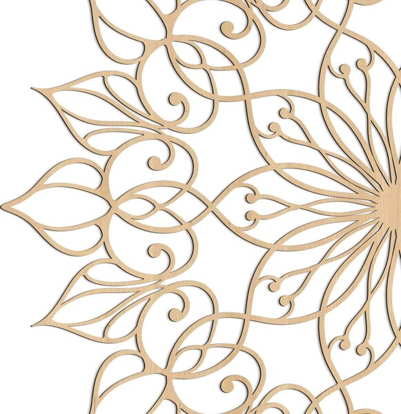 Dřevěná nástěnná dekorace Mandala Lotus | QUASAR: HDF - Javor 20 cm 4394-113018 HDF0247
