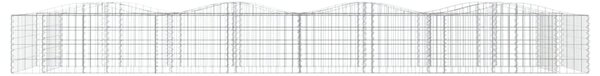 Klenutý gabion vyvýšený záhon 400x100x50 cm pozinkované železo
