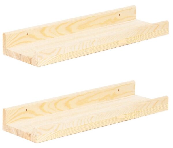 Police na zeď 2ks 50x15 cm SPRINGOS WF0015 přírodní