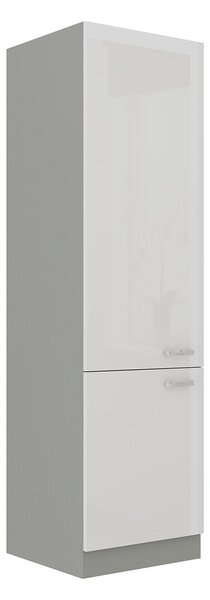 Kuchyňská skříňka 60 LO-210 2F Multi (Šedý + Bílý lesk)