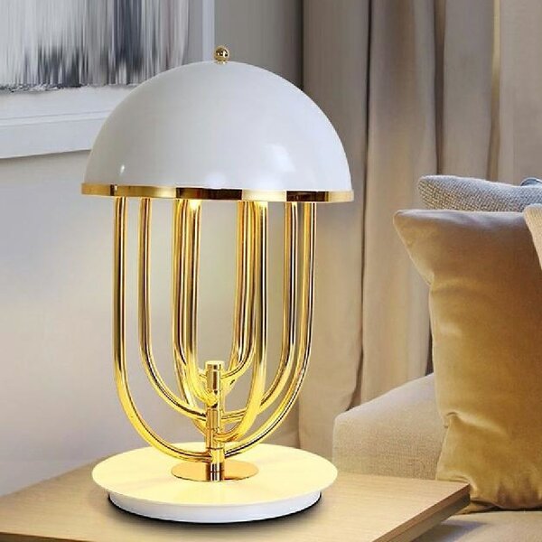 Moosee Bottega stolní lampa 2x5 W bílá-zlatá MSE010300151