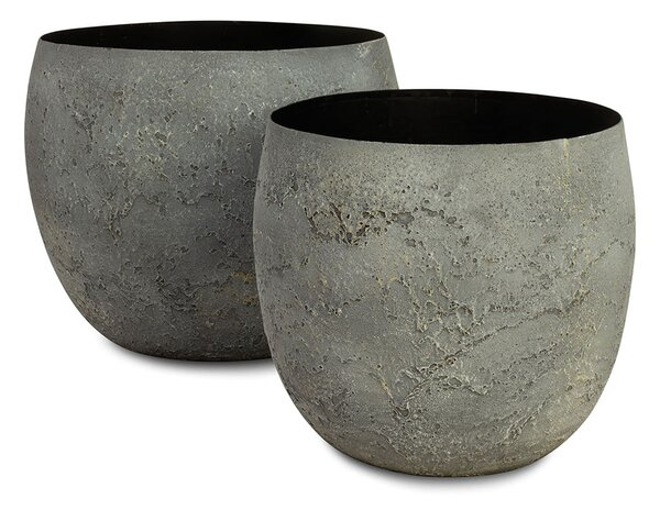 Polystone Ego Giant květináč Grey Rozměry: Set průměrů 33/39 cm