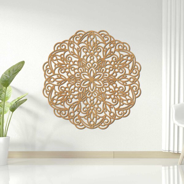 Dřevěná mandala na zeď, květinová dekorace | MELLANY: HDF - Javor 20 cm 4412-85828 HDF0248