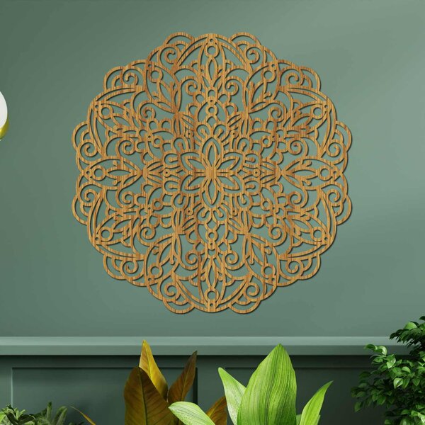 Dřevěná mandala na zeď, květinová dekorace | MELLANY: HDF - Javor 20 cm 4412-85828 HDF0248