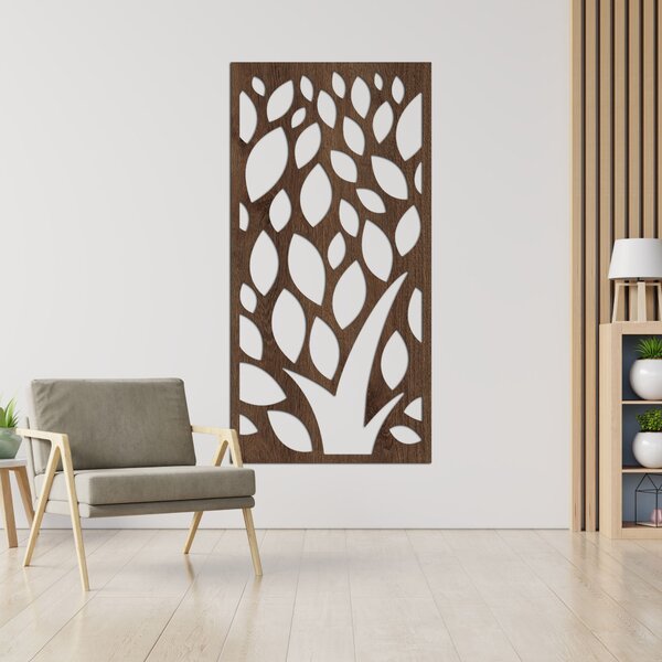 Dřevěný nástěnný obraz s listy - LALI: HDF - Javor 80 x 40 cm 4411-85440 HDF0288
