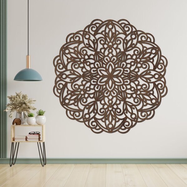 Dřevěná mandala na zeď, květinová dekorace | MELLANY: HDF - Javor 20 cm 4412-85828 HDF0248