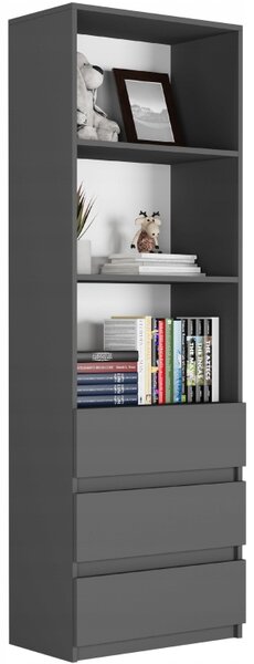 Knihovna Framire 60 cm x 180 cm x 30 cm antracit