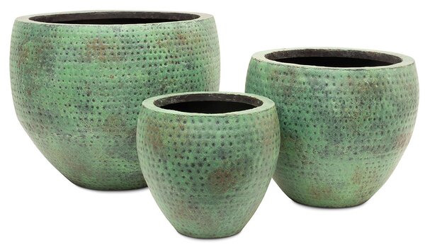 Květináč Turquesa, set 3 kusy, Ø 70/54/39 cm, výška 56/45/36 cm Rozměry: Set průměrů 39/54/70 cm