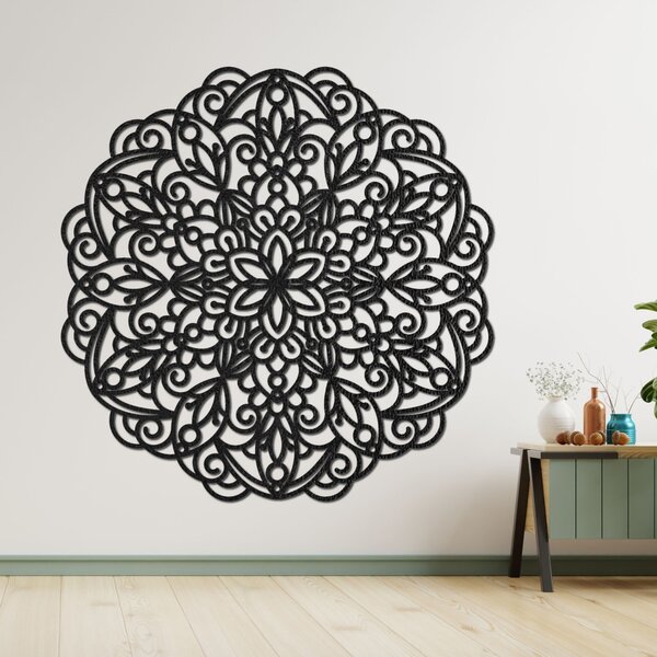 Dřevěná mandala na zeď, květinová dekorace | MELLANY: HDF - Javor 20 cm 4412-85828 HDF0248