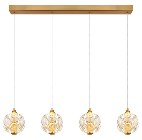 Globo 16047-4H - LED Lustr na lanku VIRINA LED/32W/230V 3000K zlatá