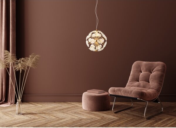 Globo 16047H - LED Lustr na lanku VIRINA LED/12W/230V 3000K zlatá