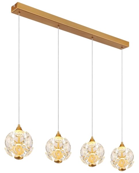 Globo 16047-4H - LED Lustr na lanku VIRINA LED/32W/230V 3000K zlatá