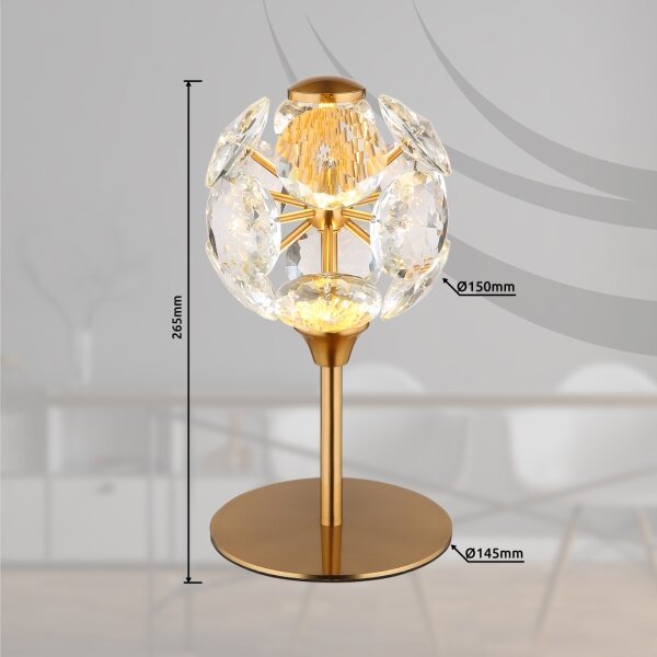 Globo 16047T - LED Stolní lampa VIRINA LED/8W/230V 3000K zlatá