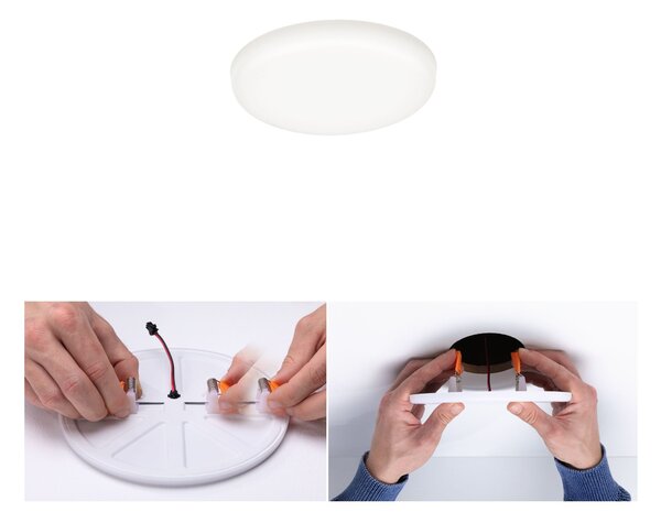 P 92390 LED vestavné svítidlo Veluna VariFit IP44 kruhové 75 4,5W 4.000K satén - PAULMANN