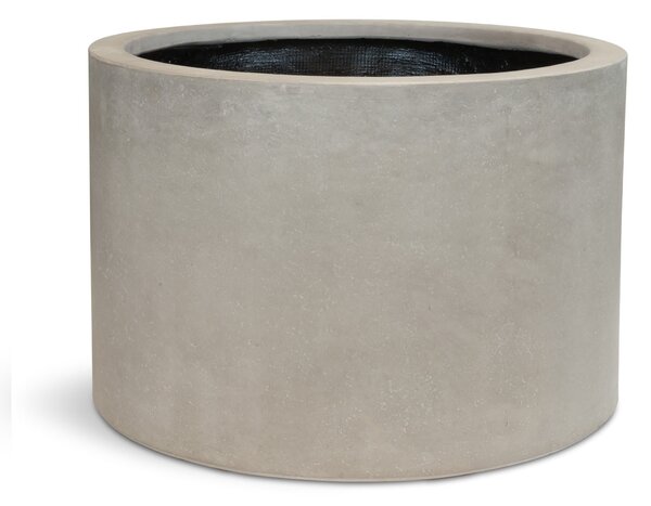 Roccastone Cylinder podlahový květináč, Ø 48/60 cm, výška 30/40 cm, přírodní beton/antracit Barva květináče: Přírodní beton, Rozměry: Průměr 60 cm,…