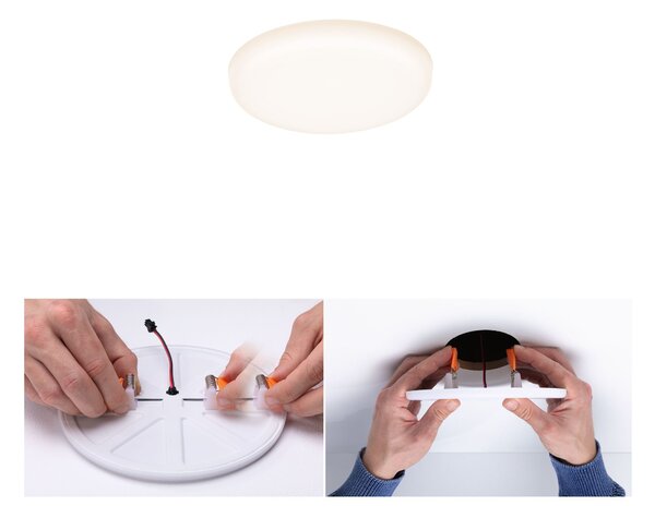 P 92387 LED vestavné svítidlo Veluna VariFit IP44 kruhové 75 4,5W 3.000K satén - PAULMANN