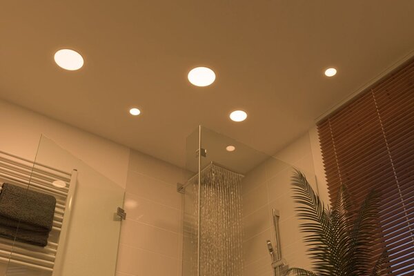 P 92387 LED vestavné svítidlo Veluna VariFit IP44 kruhové 75 4,5W 3.000K satén - PAULMANN