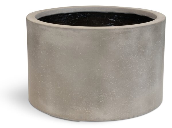 Roccastone Cylinder podlahový květináč, Ø 48/60 cm, výška 30/40 cm, přírodní beton/antracit Barva květináče: Přírodní beton, Rozměry: Průměr 48 cm,…