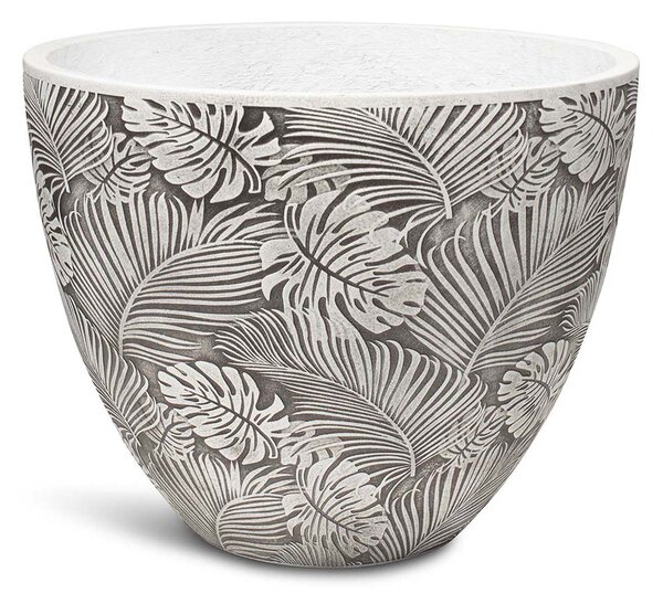 Flora květináč, Ø 55/44/37 cm, výška 43,5/36/30 cm, bílý, šedý, antracitový Barva květináče: Šedá, Rozměry: Průměr 55 cm, Výška 43,5 cm