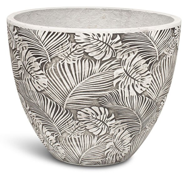 Flora květináč, Ø 55/44/37 cm, výška 43,5/36/30 cm, bílý, šedý, antracitový Barva květináče: Šedá, Rozměry: Průměr 37 cm, Výška 30 cm
