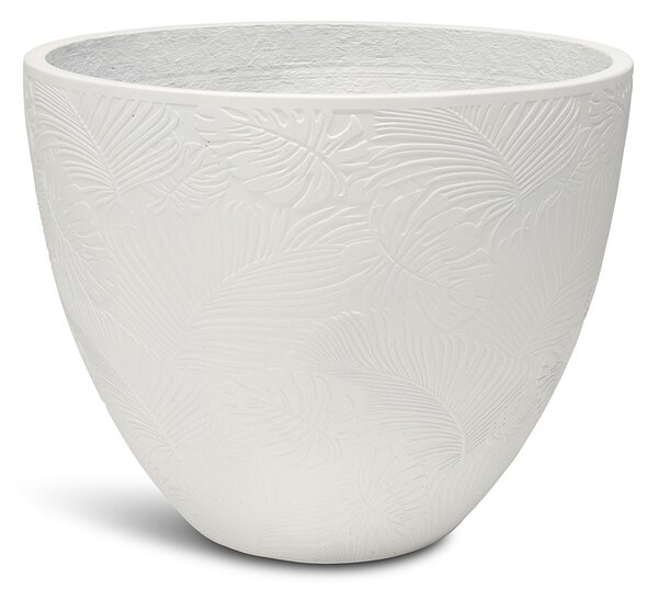 Flora květináč, Ø 55/44/37 cm, výška 43,5/36/30 cm, bílý, šedý, antracitový Barva květináče: Bílá, Rozměry: Průměr 55 cm, Výška 43,5 cm