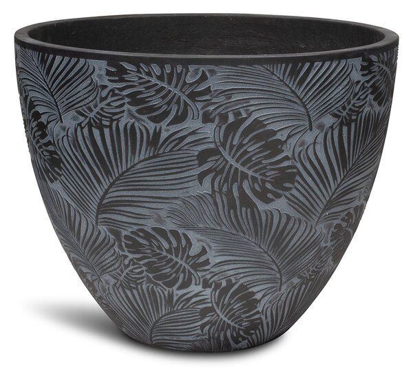 Flora květináč, Ø 55/44/37 cm, výška 43,5/36/30 cm, bílý, šedý, antracitový Barva květináče: Antracitová, Rozměry: Průměr 55 cm, Výška 43,5 cm