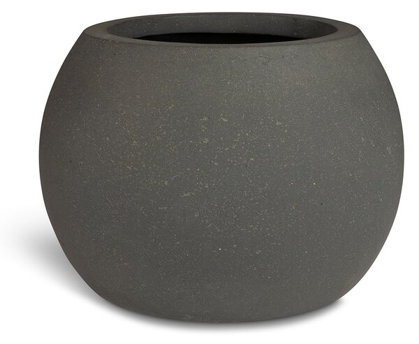 Květináč Polystone Globe, Ø 40/60/80 cm, výška 28,5/43/57 cm, krémový, šedý, antracitový Barva květináče: Šedá, Rozměry: Průměr 40 cm, Výška 28,5 cm