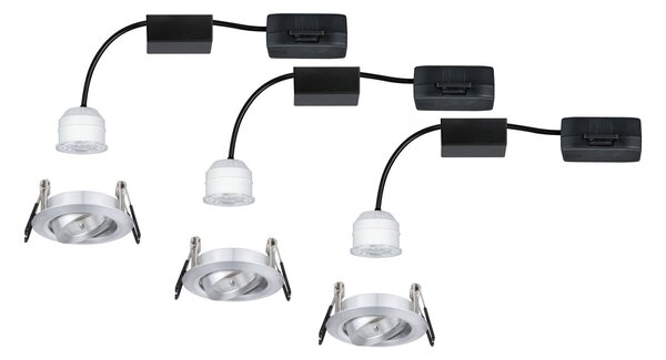 P 92975 LED vestavné svítidlo Nova mini Plus EasyDim výklopné 3x4,2W 2.700K hliník 230V - PAULMANN