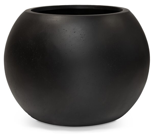 Květináč Polystone Globe, Ø 40/60/80 cm, výška 28,5/43/57 cm, krémový, šedý, antracitový Barva květináče: Antracitová, Rozměry: Průměr 80 cm, Výška 57…